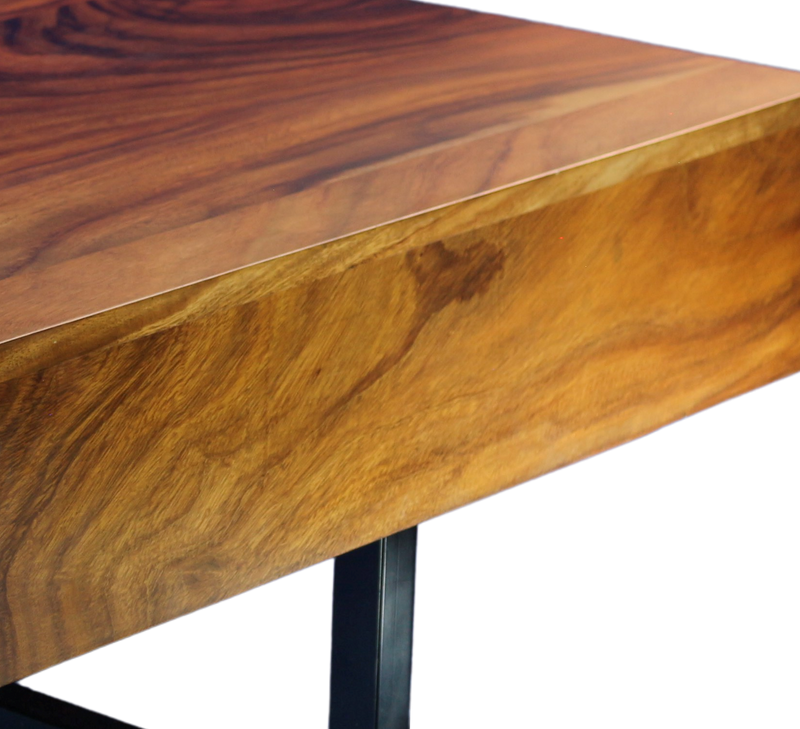 Toma agrandada con detalles de mesa de centro Tajumulco en conacaste